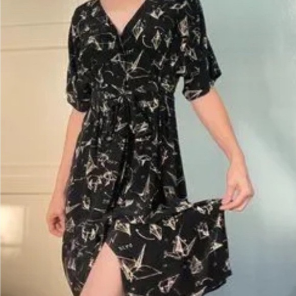 Moulinette Soeurs Midi Silk Dress Size 2 - Picture 1 of 10